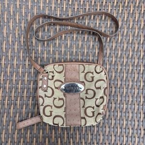 Vintage Guess Brown Logo Crossbody Bag